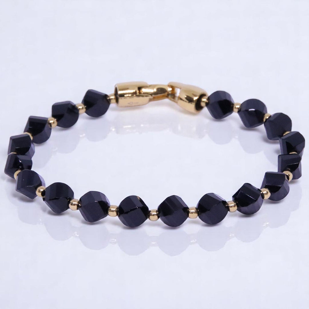 BOYBEADS Jones Mens 8mm Black Onyx Bracelet - The Village Retail