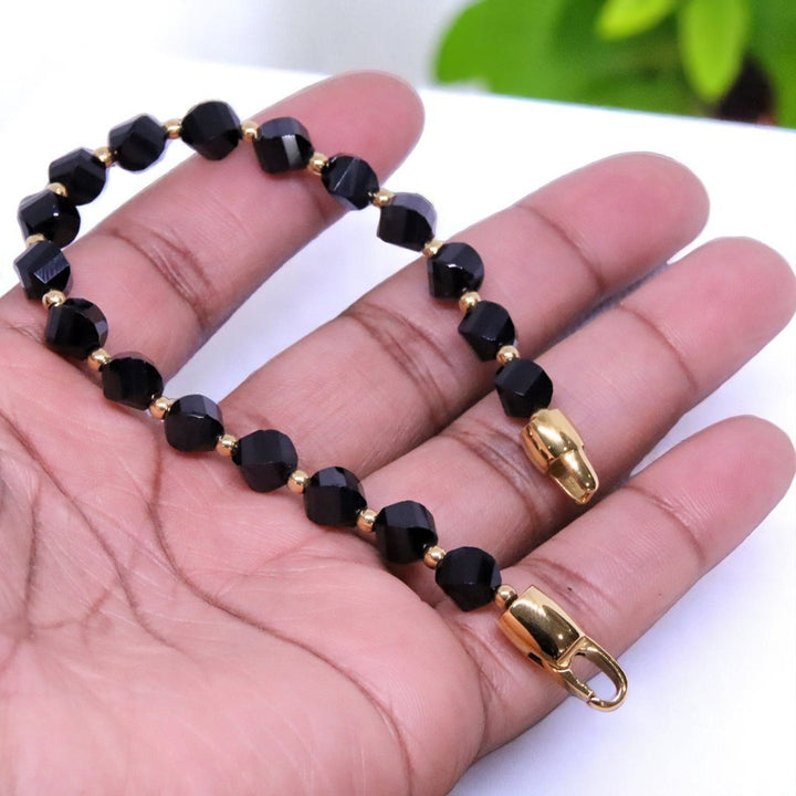 BOYBEADS Jones Mens 8mm Black Onyx Bracelet - The Village Retail