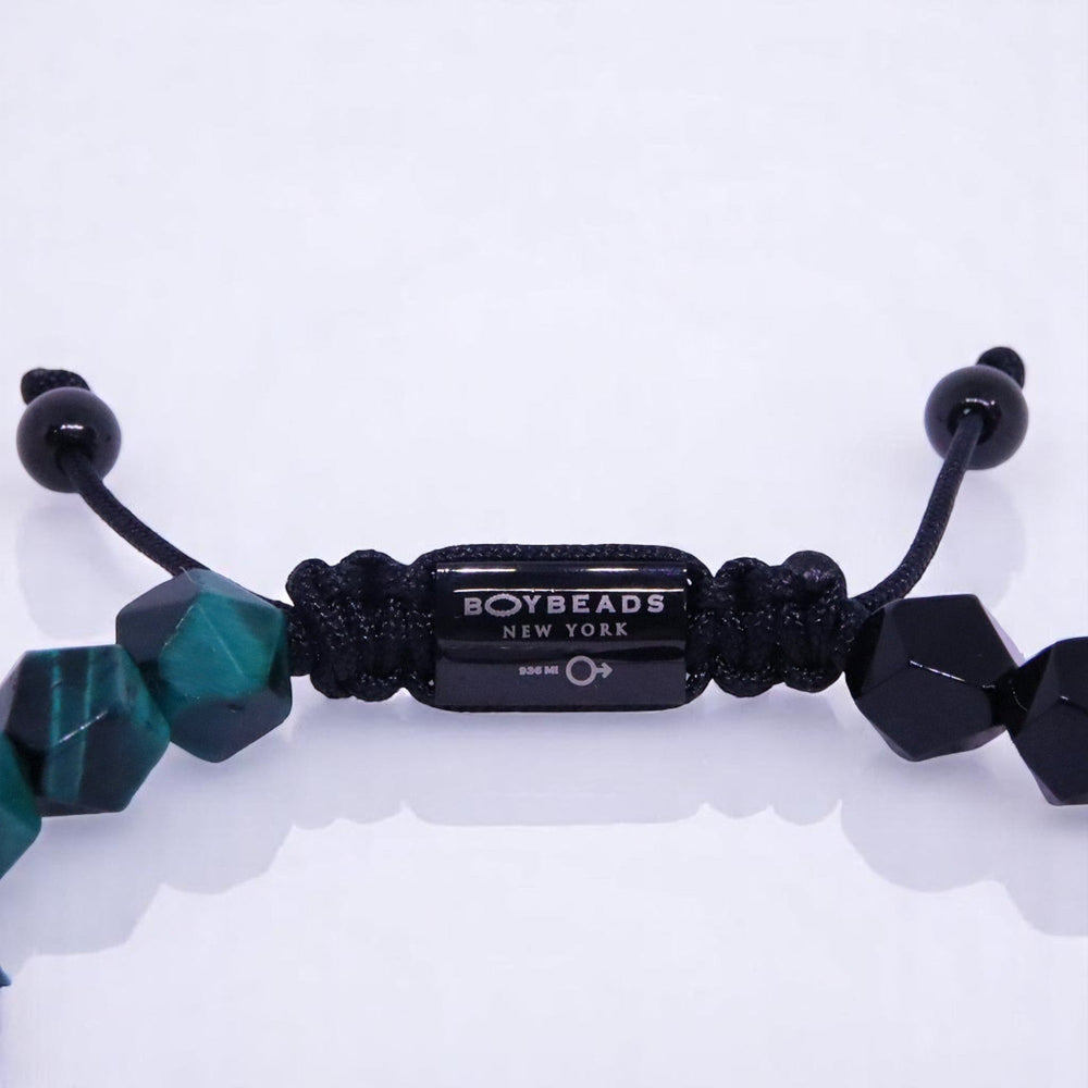 BOYBEADS Leon Mens 8mm Green Tigers Eye Adjustable Bracelet - The Village Retail