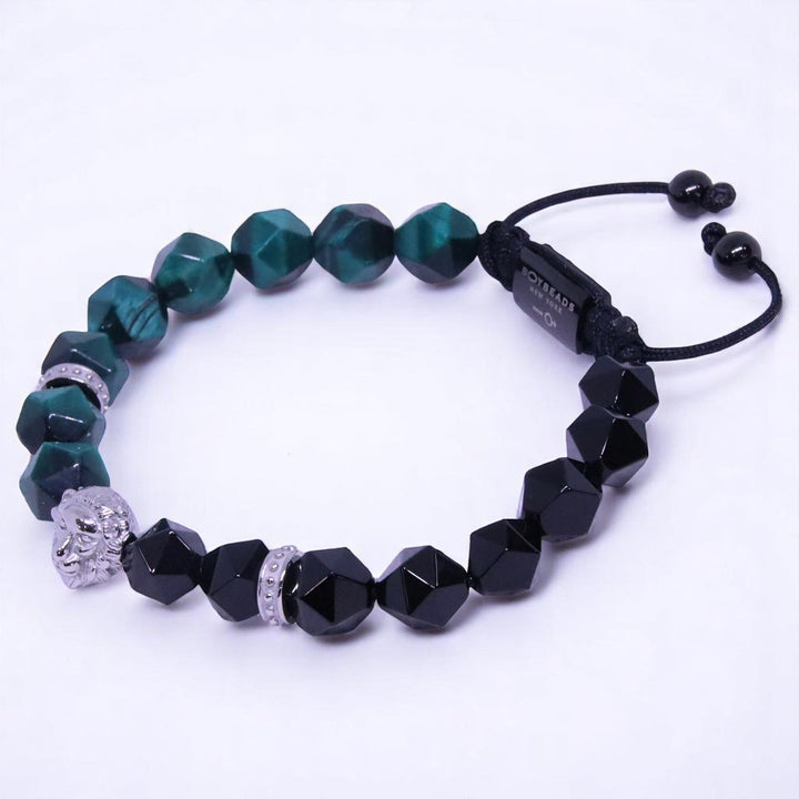 BOYBEADS Leon Mens 8mm Green Tigers Eye Adjustable Bracelet - The Village Retail