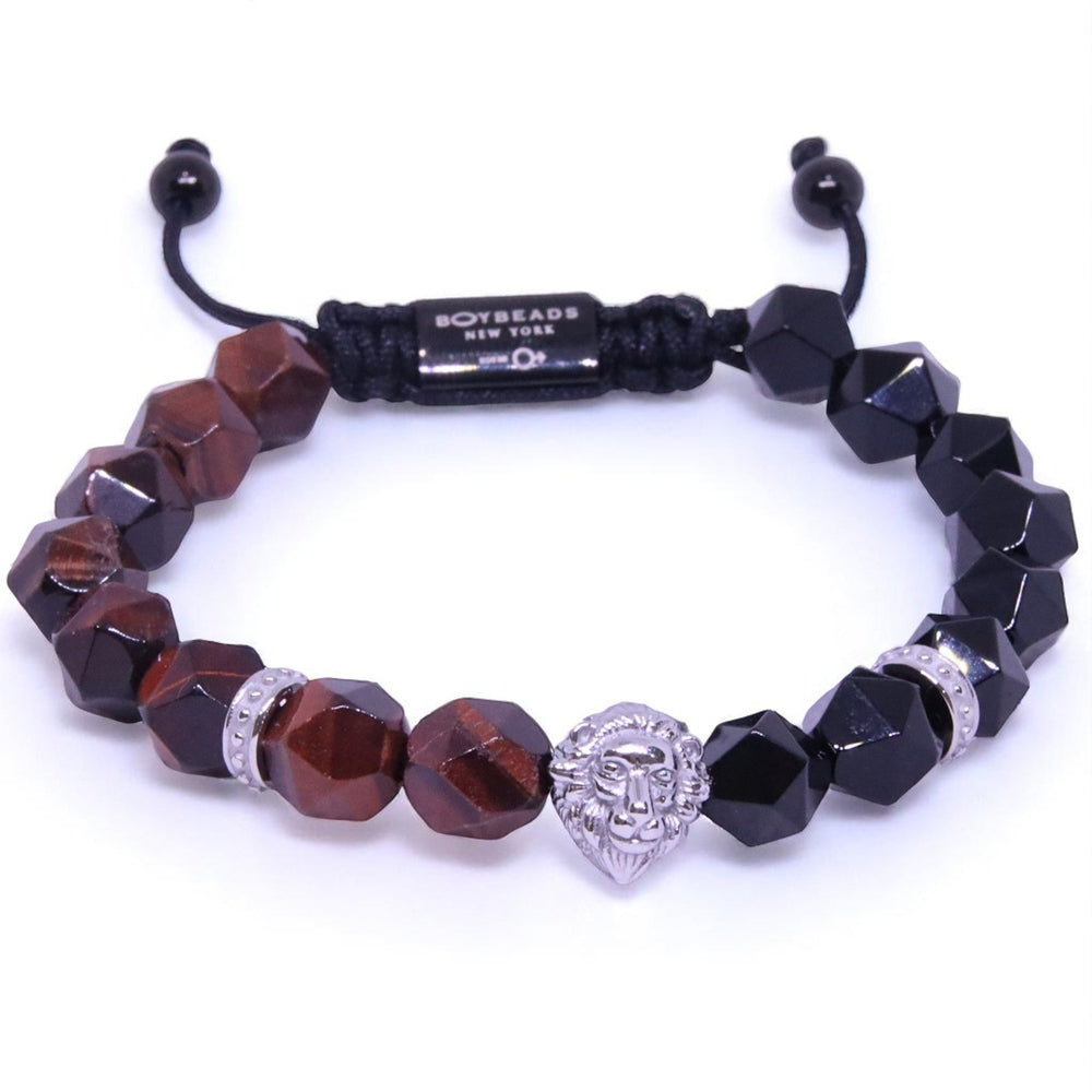 BOYBEADS Leon Mens 8mm Red Tigers Eye Adjustable Bracelet - The Village Retail