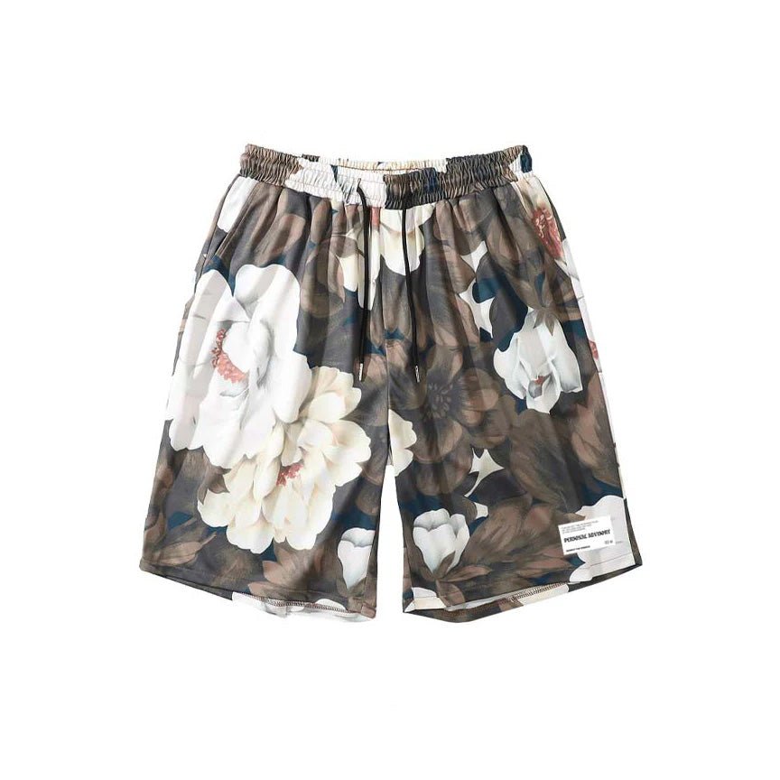 Cream Flowers Shorts - The Village Retail