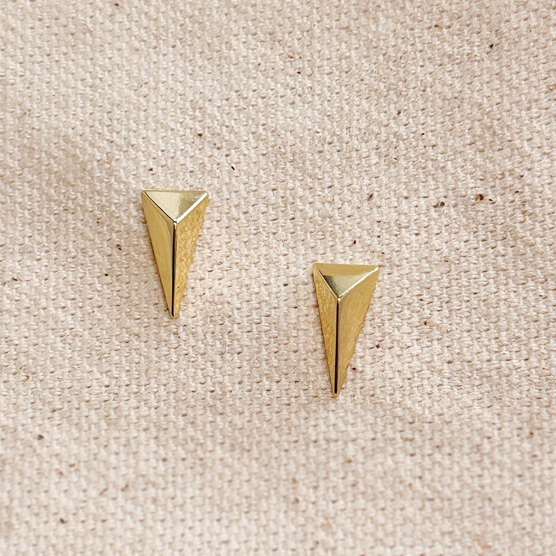 Elongated Faceted Triangle Stackable Earrings - The Village Retail