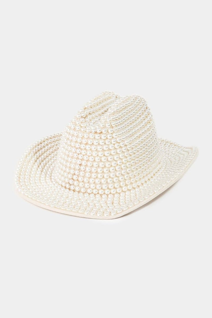 Pearl Embellished Fedora Hat - The Village Retail