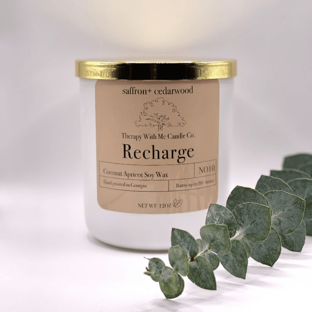 Saffron and Cedarwood 12oz Candle - The Village Retail