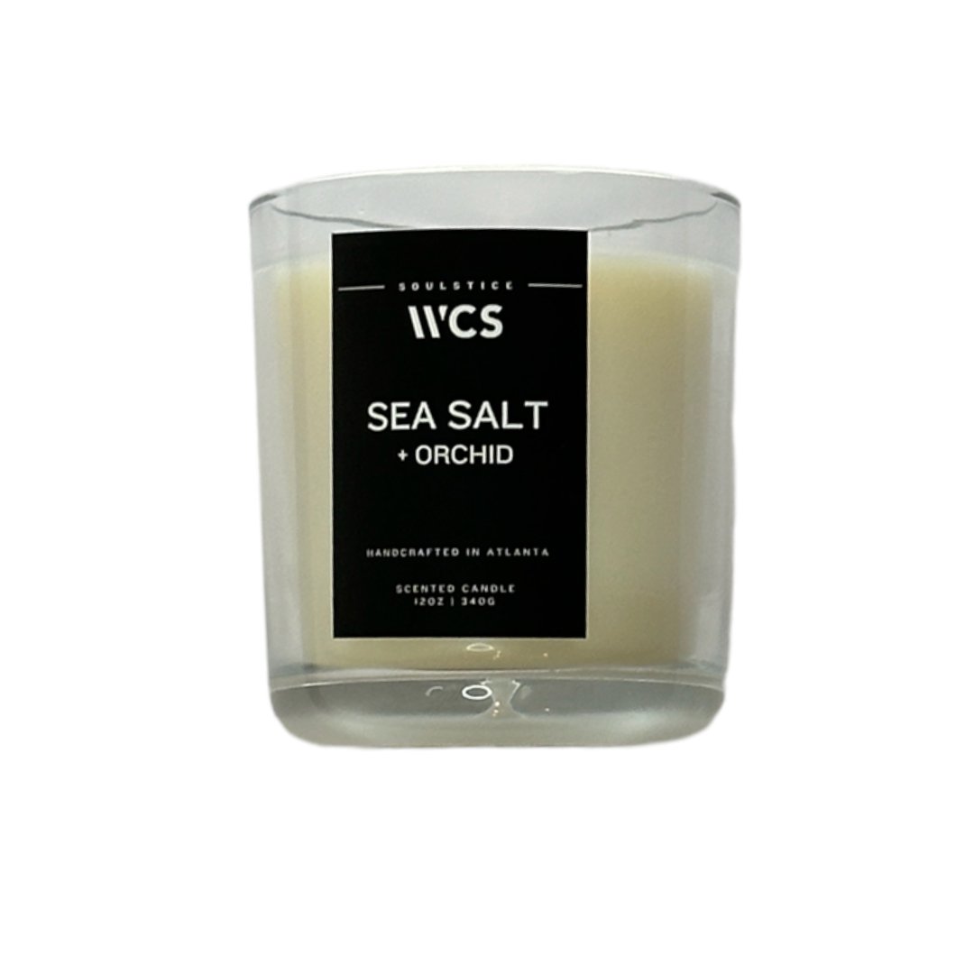 Sea Salt + Orchid Scented Candle 12 oz. - The Village Retail