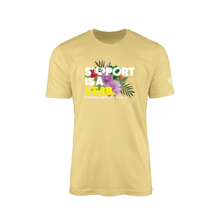Support Is A Verb Floral T-Shirt - The Village Retail