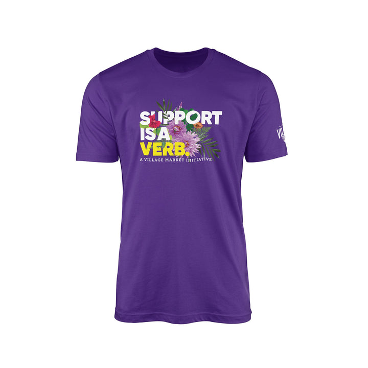 Support Is A Verb Floral T-Shirt - The Village Retail