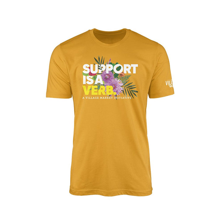 Support Is A Verb Floral T-Shirt - The Village Retail