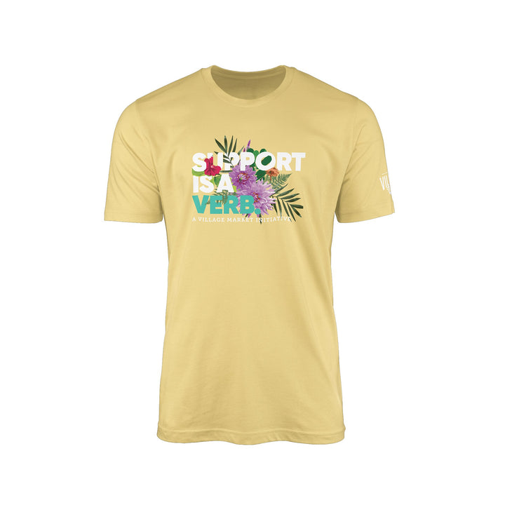 Support Is A Verb Floral T-Shirt - The Village Retail