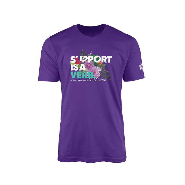 Support Is A Verb Floral T-Shirt - The Village Retail