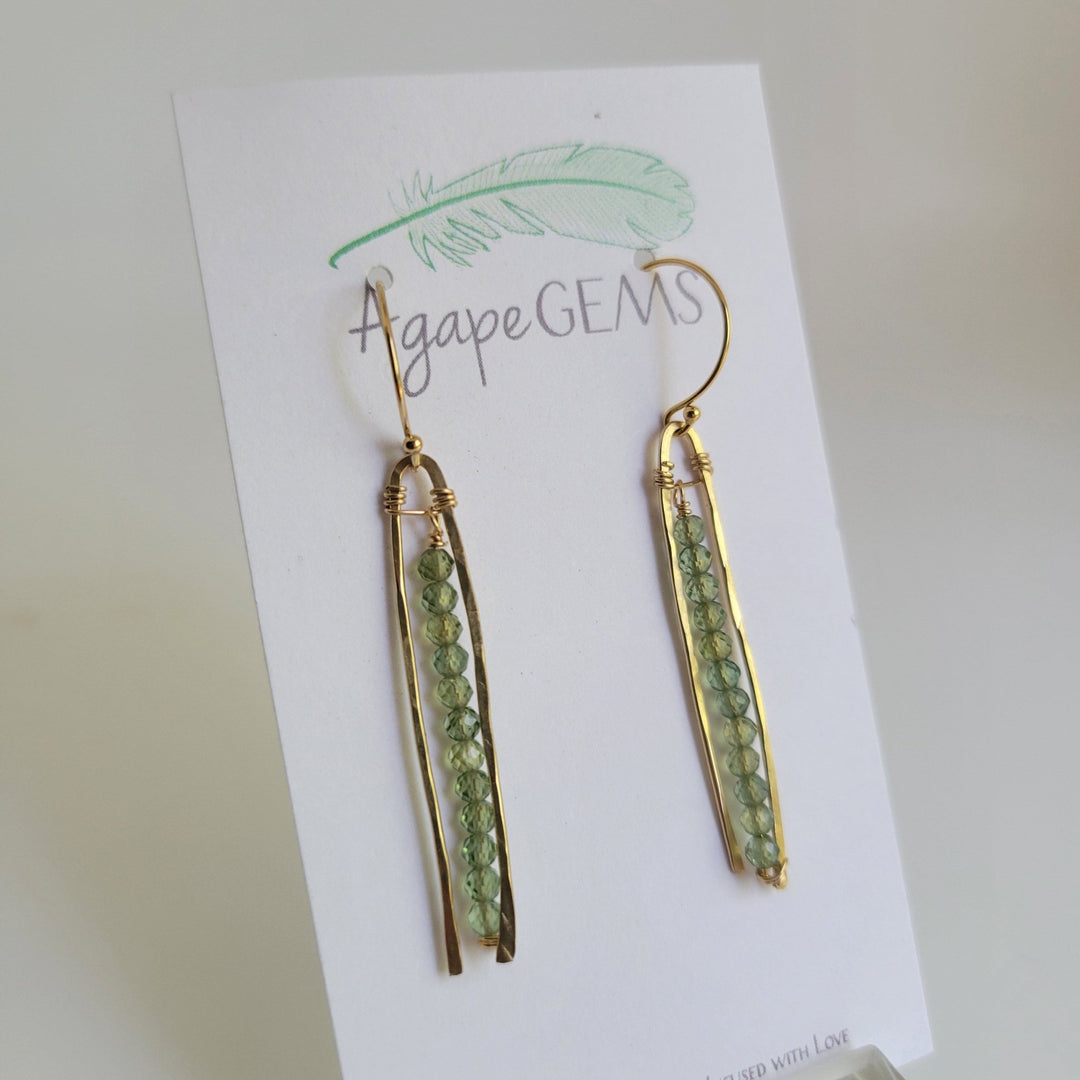 14k GF Gemstone Earrings - The Village Retail
