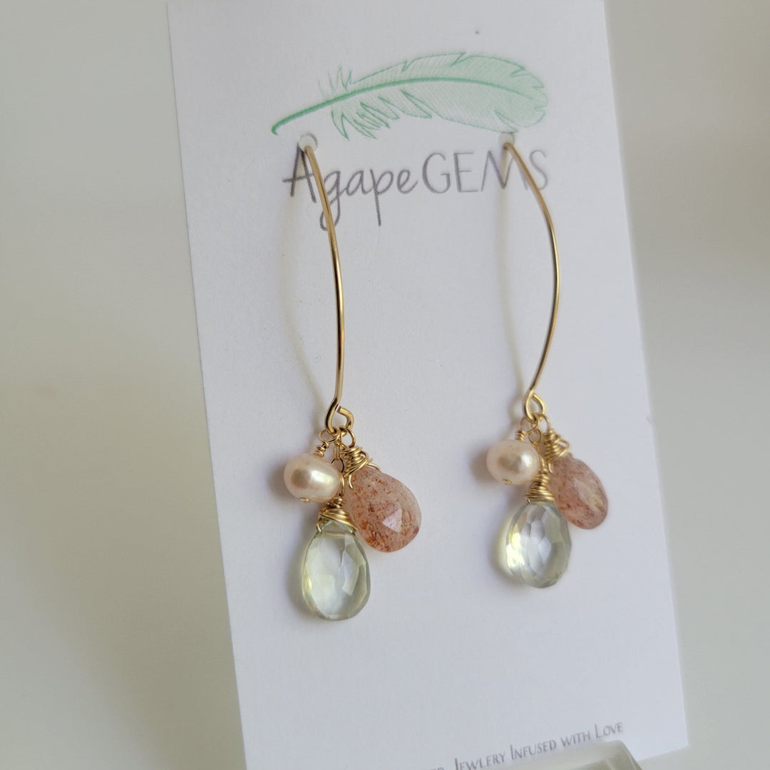 14k GF Gemstone Earrings - The Village Retail