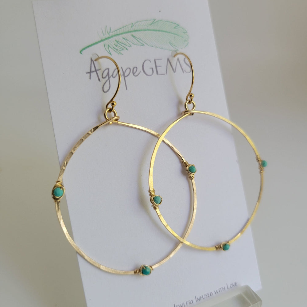 14k GF Gemstone Earrings - The Village Retail