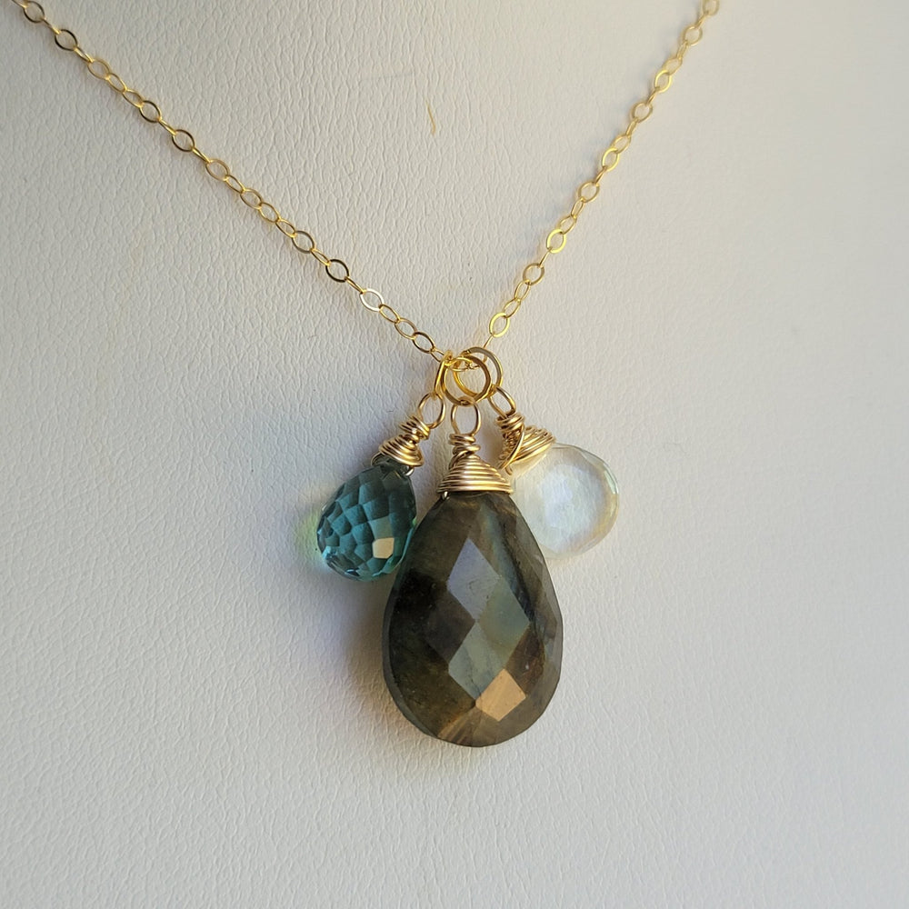 14k GF Gemstone Necklace - The Village Retail