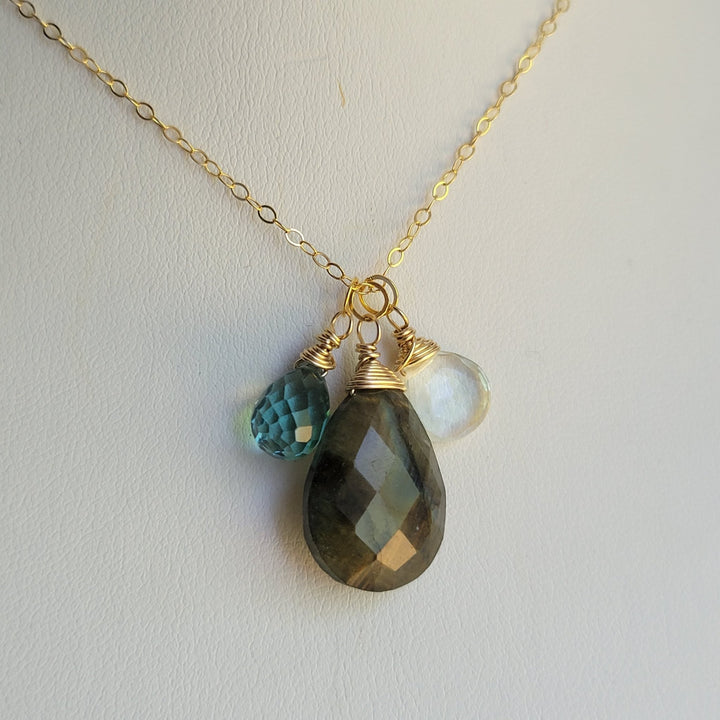 14k GF Gemstone Necklace - The Village Retail