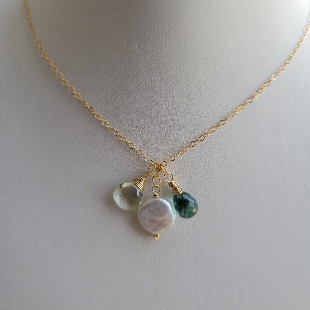 14k GF Gemstone Necklace - The Village Retail