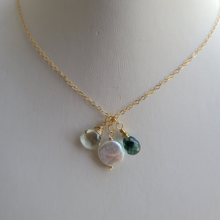14k GF Gemstone Necklace - The Village Retail