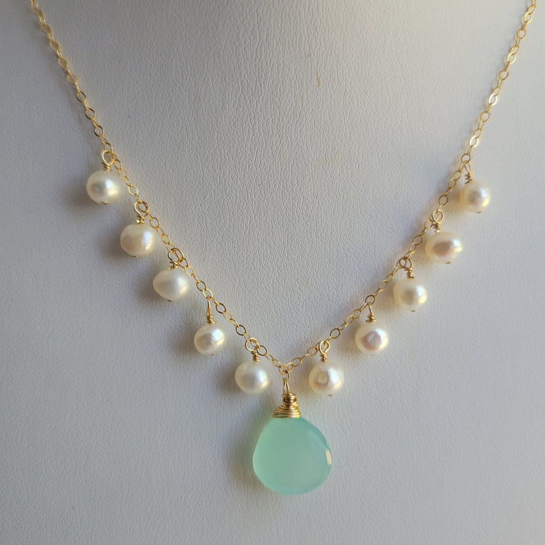 14k GF Gemstone Necklace - The Village Retail