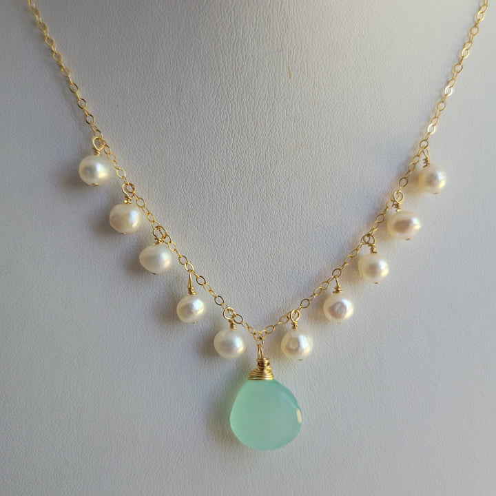 14k GF Gemstone Necklace - The Village Retail