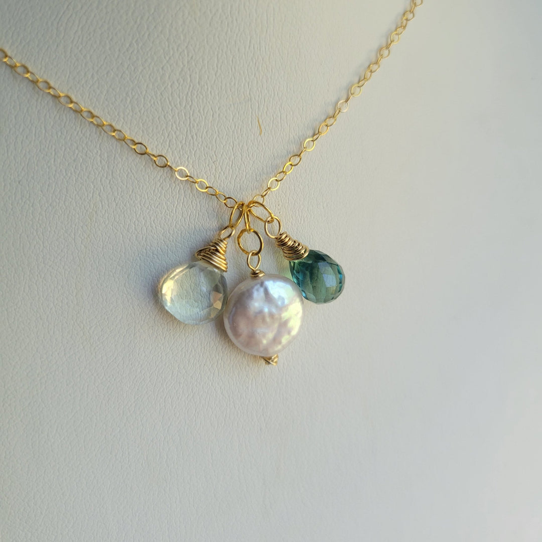 14k GF Gemstone Necklace - The Village Retail