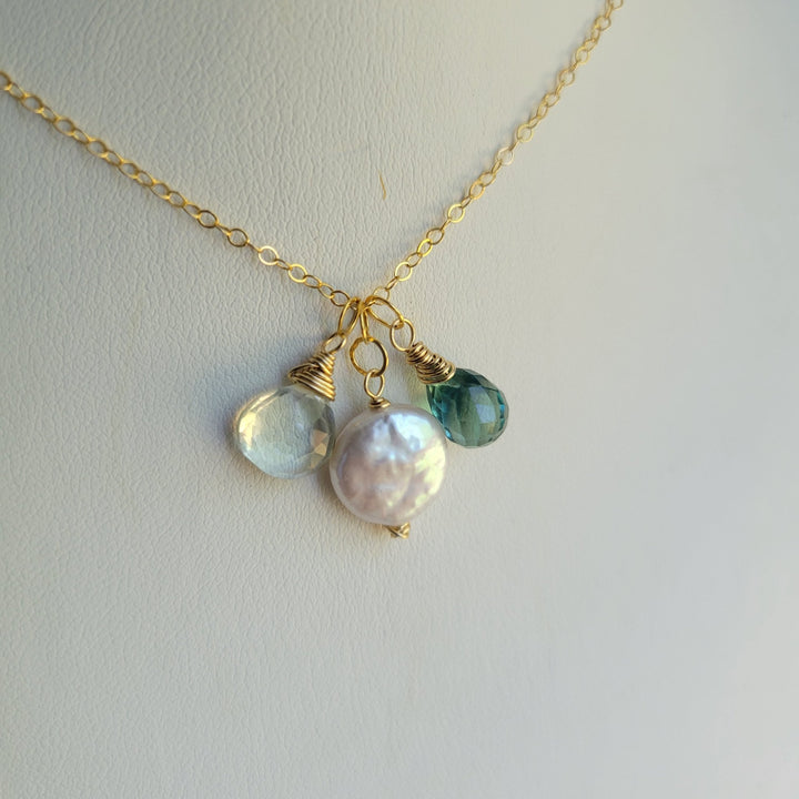 14k GF Gemstone Necklace - The Village Retail