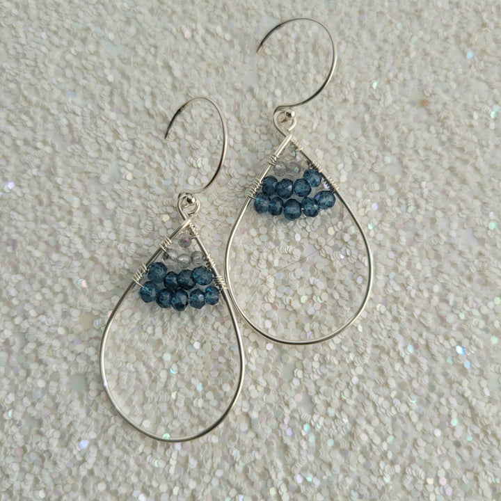 London Blue Mini Teardrop Earrings