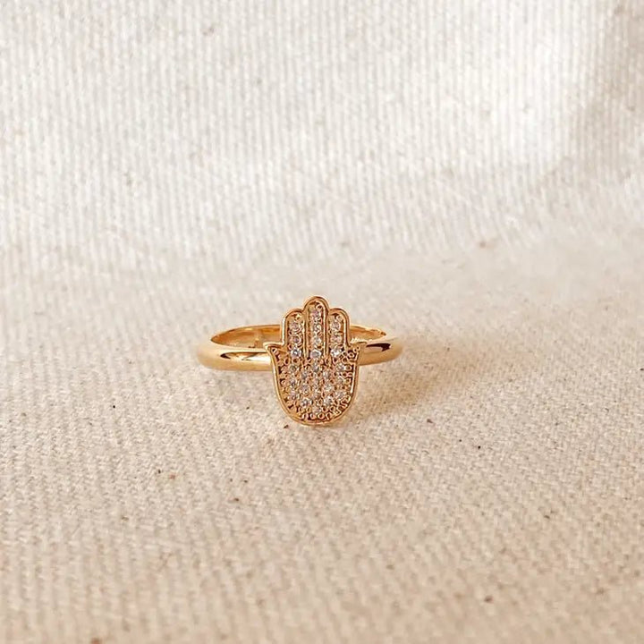 18 K Hamsa Ring - The Village Retail