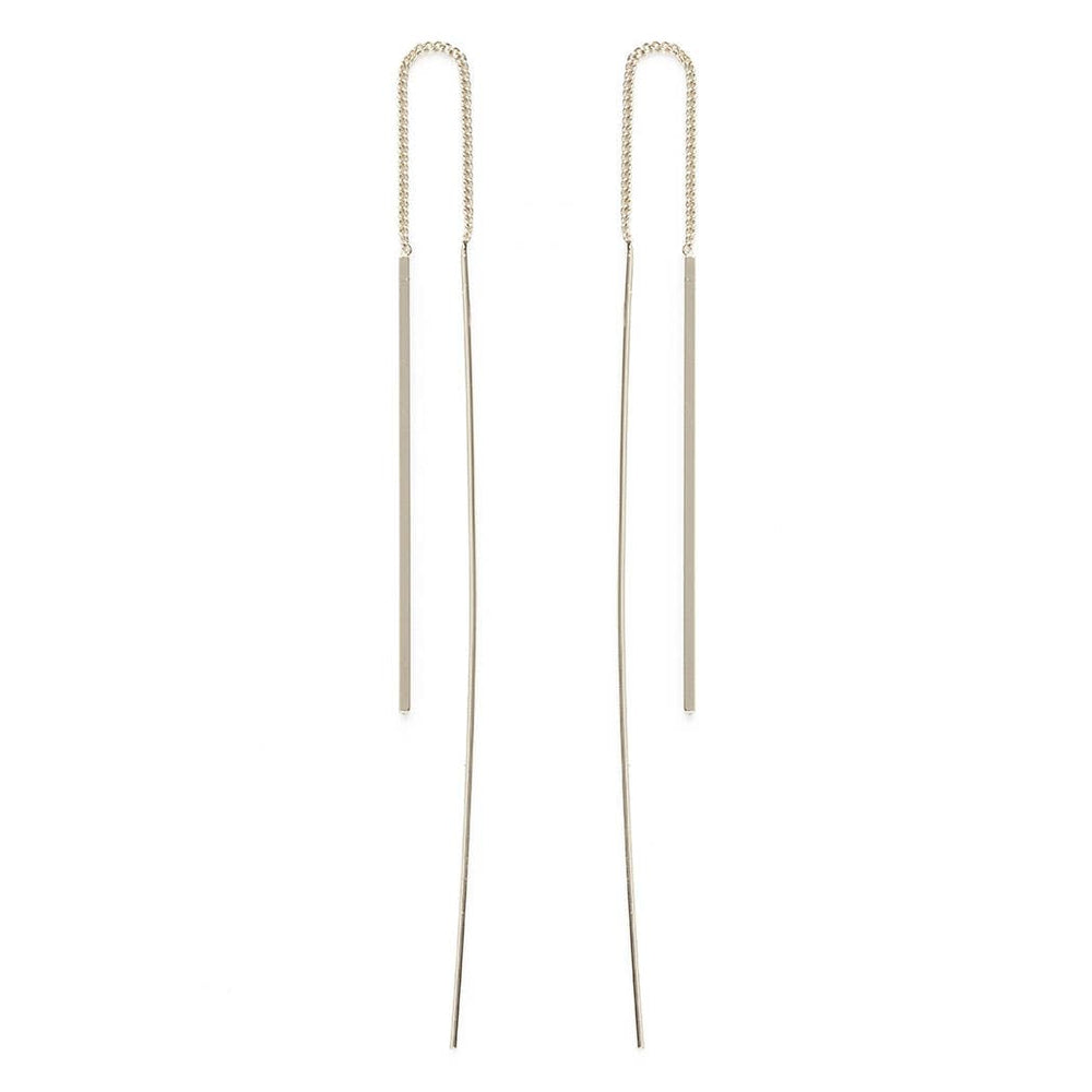 24 Kt gold plated:Needle and Thread Earrings: Gold Plate - The Village Retail