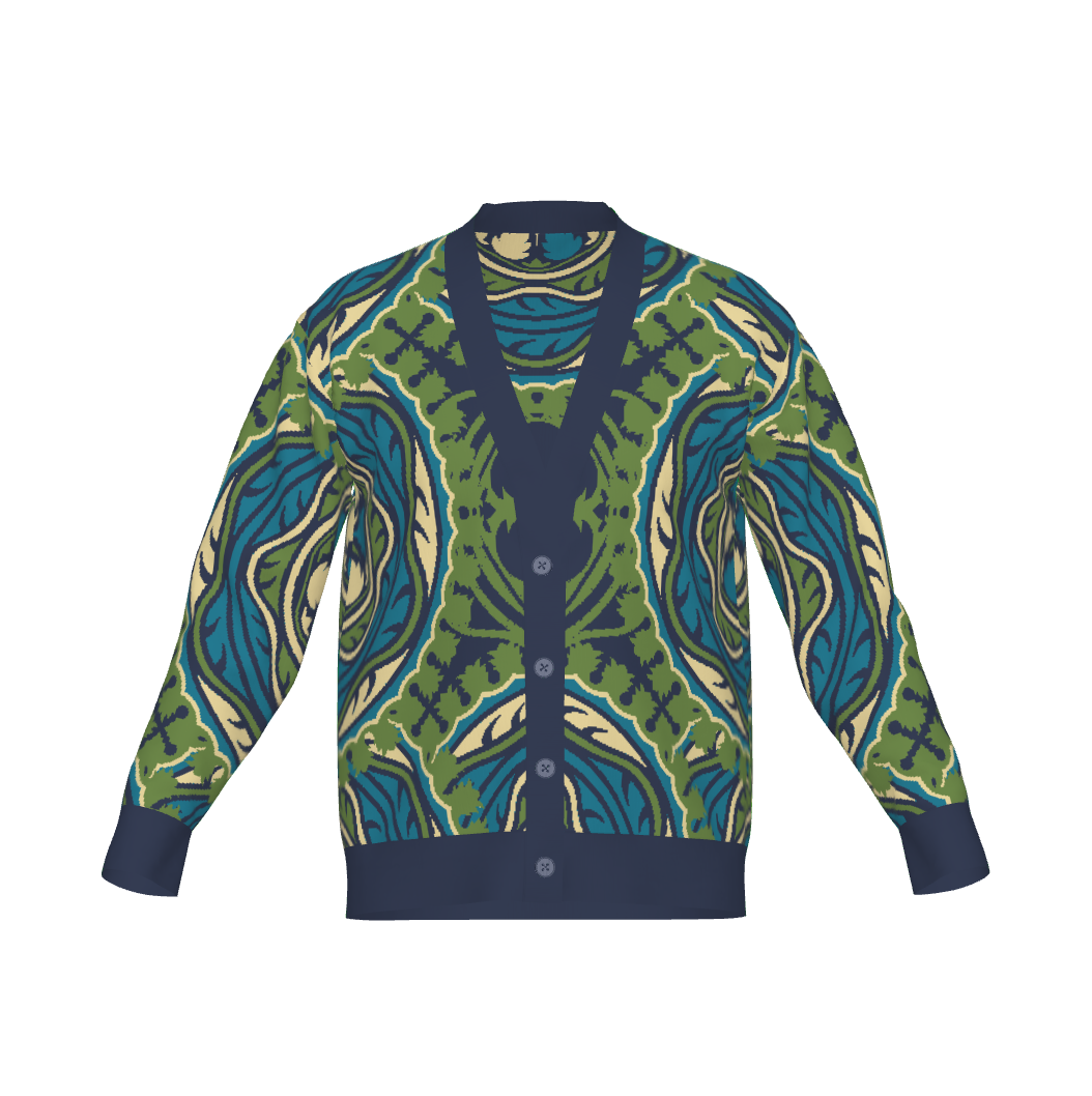 Jacquard Knit Cardigan