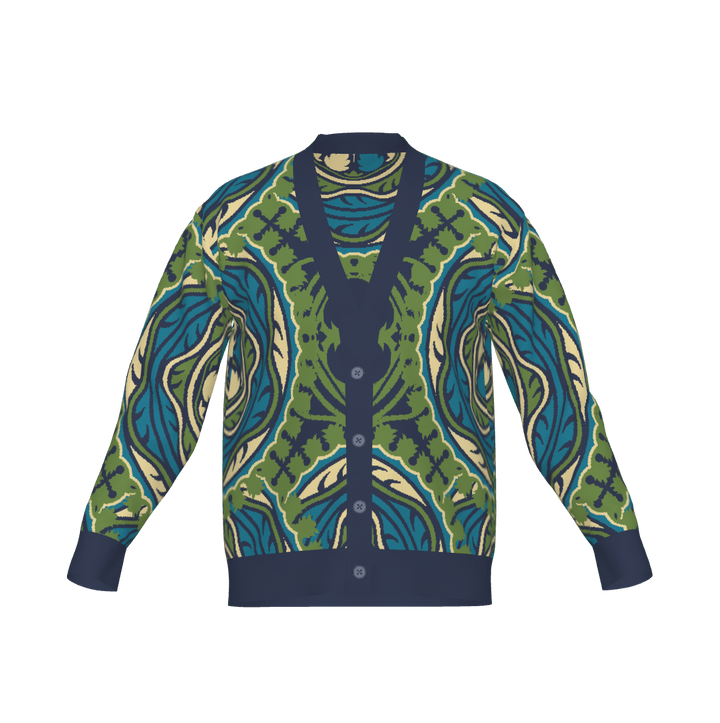Jacquard Knit Cardigan