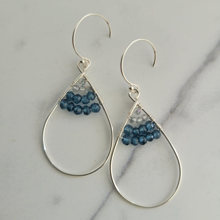 London Blue Mini Teardrop Earrings