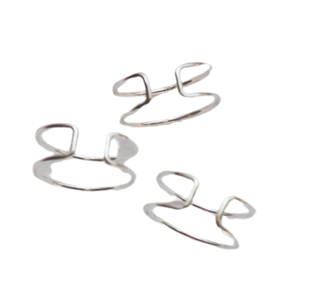 Open Front Ring: Sterling Silver