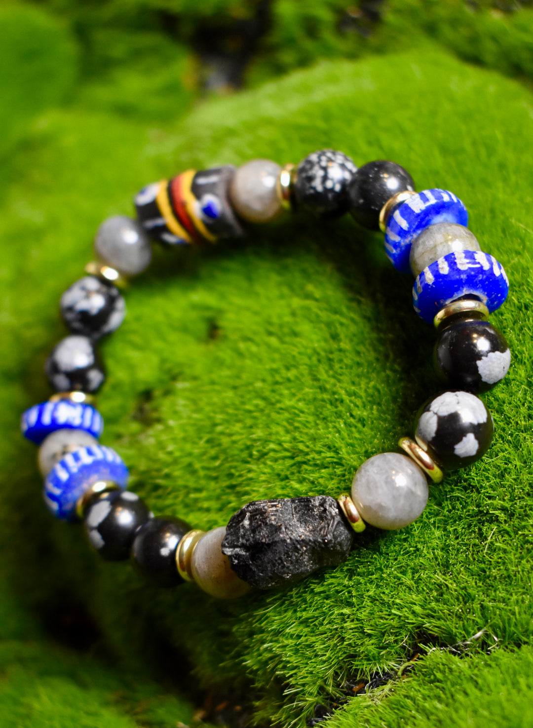 Snowflake Obsidian Bracelet of Grounded Protection
