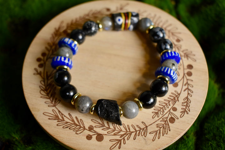 Snowflake Obsidian Bracelet of Grounded Protection