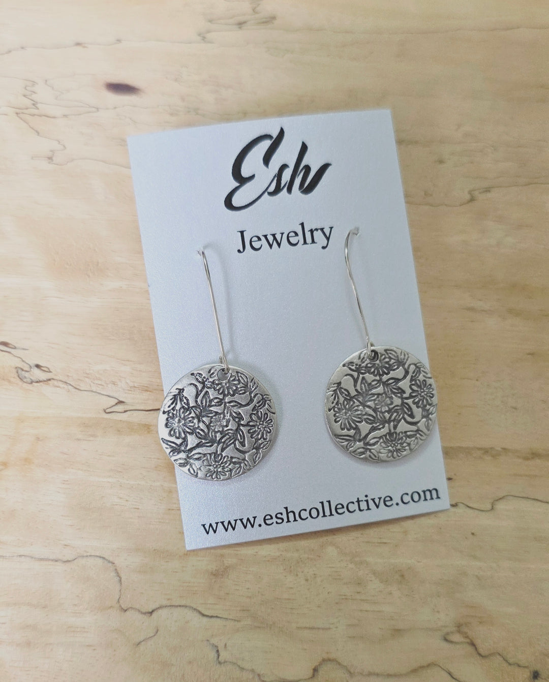Silver Floral Earrings