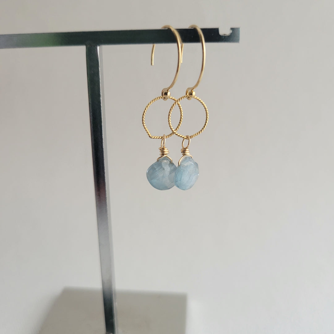 Moss Aquamarine Drop Earrings