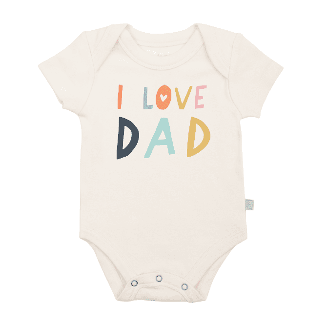Love Dad Baby Bodysuit - 100% Organic Cotton Graphic Onesie