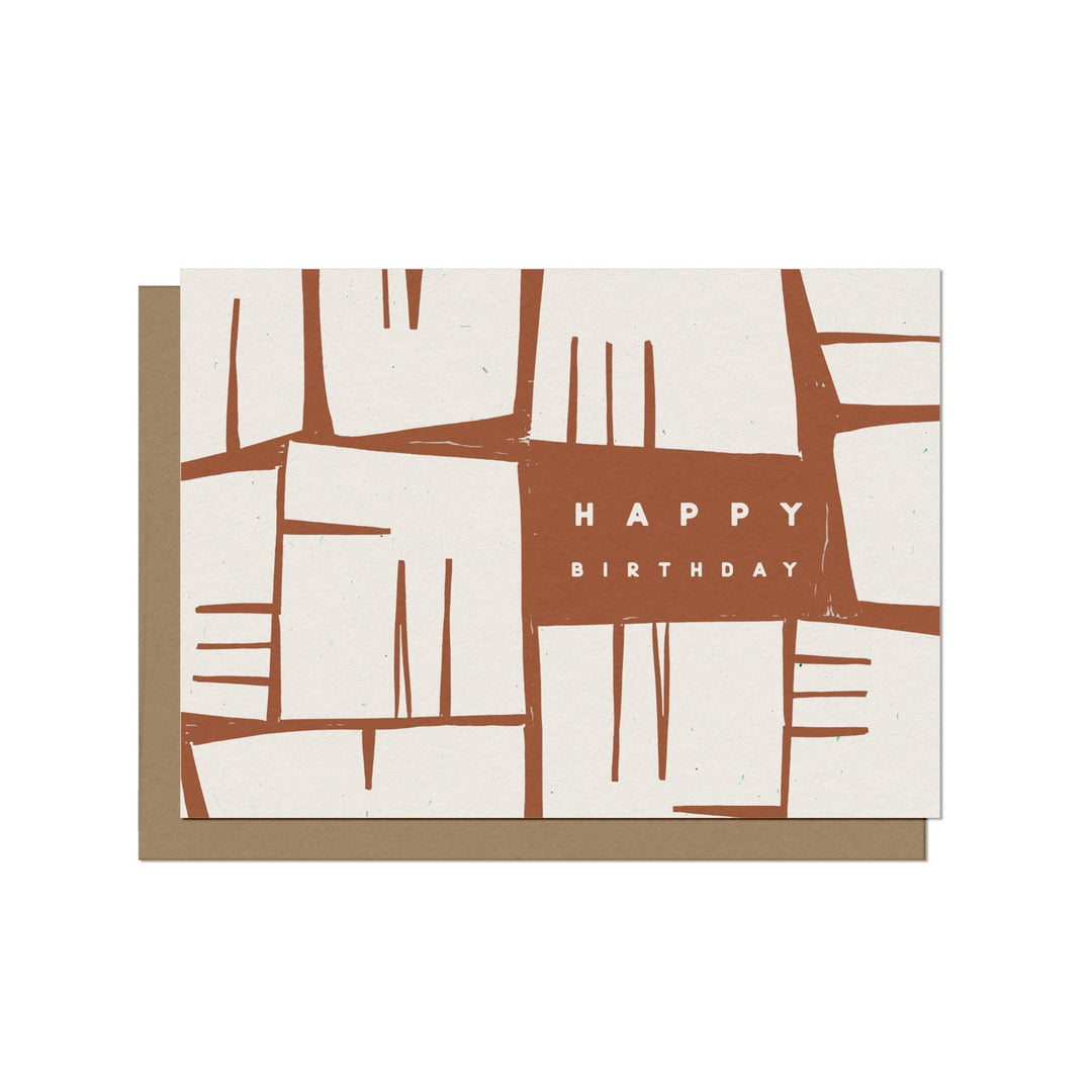 Abstract Happy Birthday Card - The Village Retail