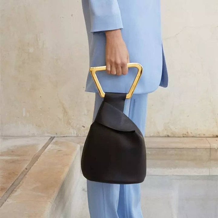 "ANANYA" Women's Vegan Leather Satchel: BROWN - The Village Retail