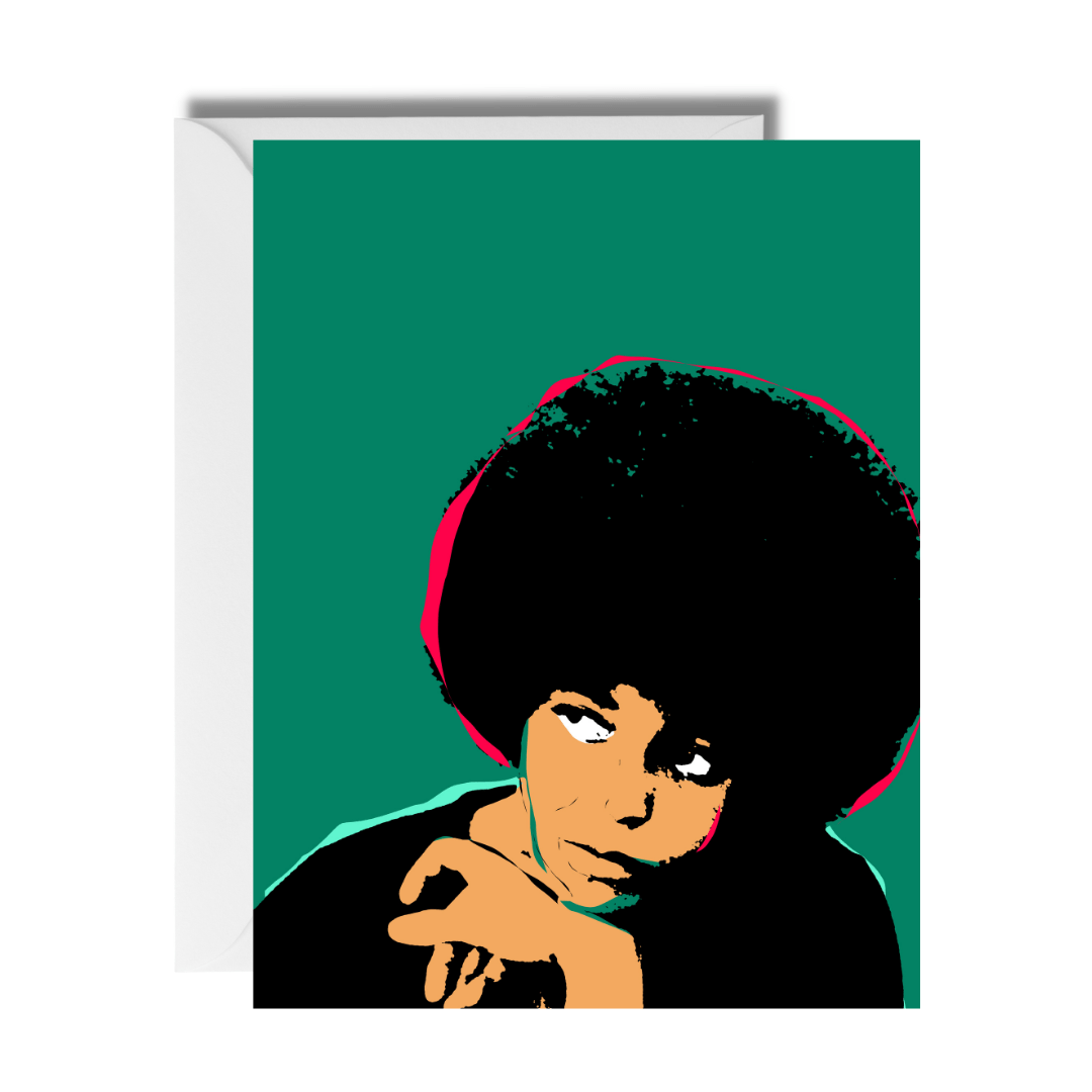 Angela Davis Empowerment Quote Card | Black Author Activist - The Village Retail