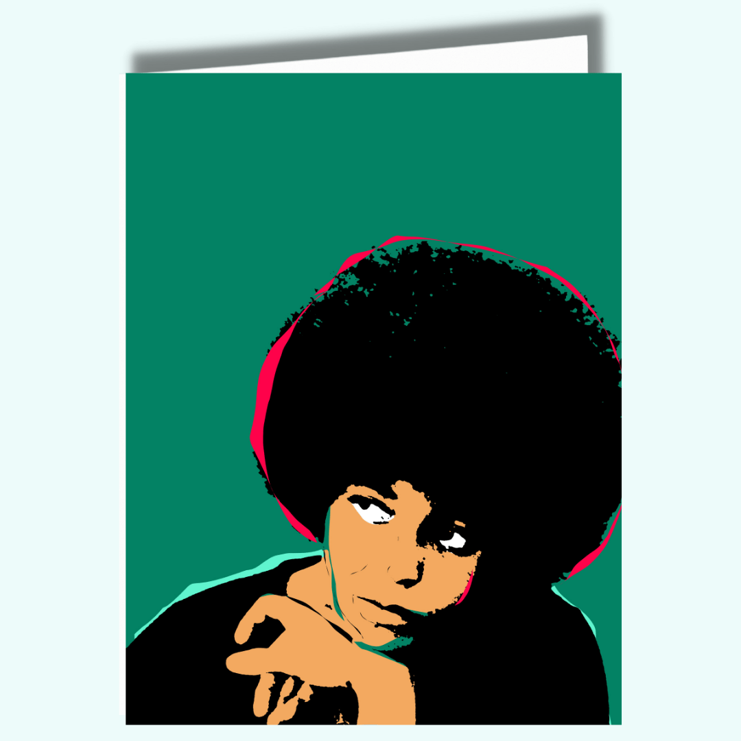 Angela Davis Empowerment Quote Card | Black Author Activist - The Village Retail