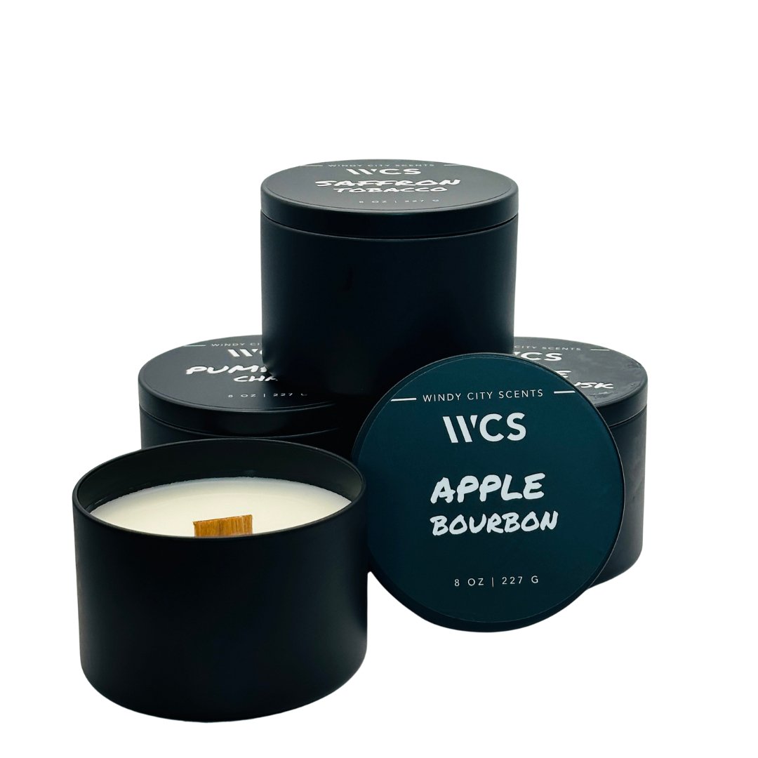 Apple Bourbon Candle Tins (8 oz) - The Village Retail