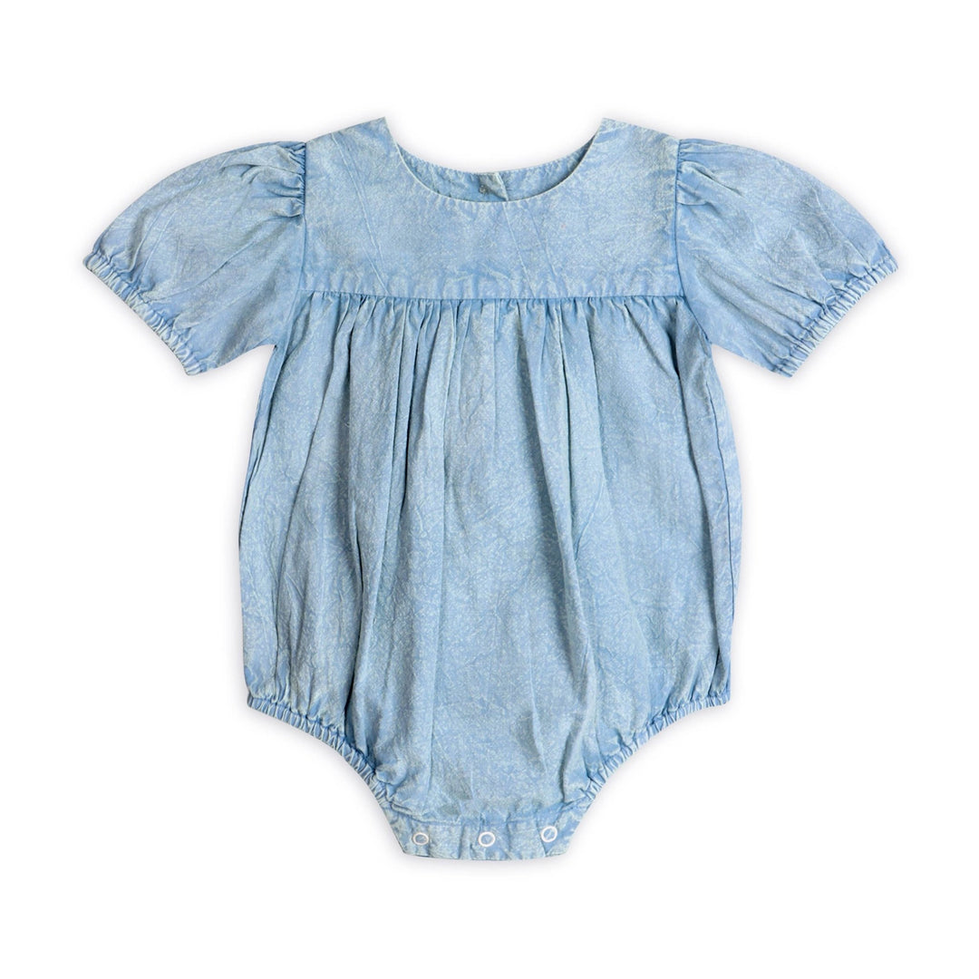 Aspen Organic Denim Baby Romper - The Village Retail