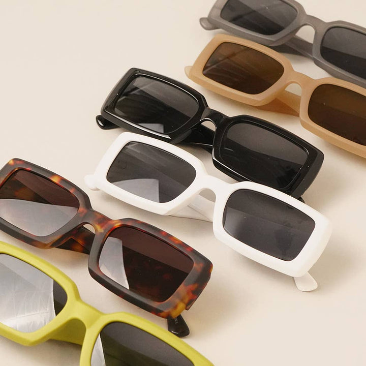 Assorted Acetate Rectangle Fashion Sunglasses - The Village Retail