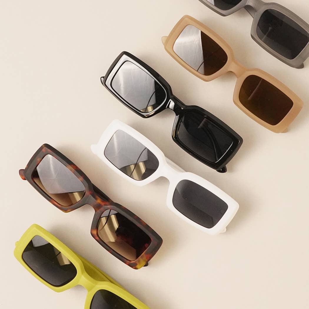 Assorted Acetate Rectangle Fashion Sunglasses - The Village Retail