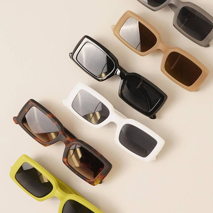 Assorted Acetate Rectangle Fashion Sunglasses - The Village Retail