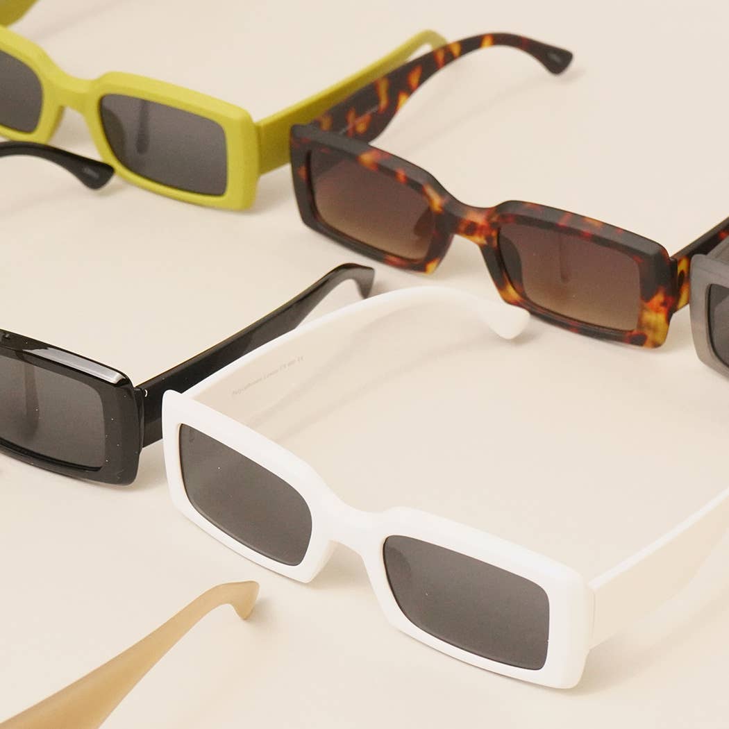 Assorted Acetate Rectangle Fashion Sunglasses - The Village Retail