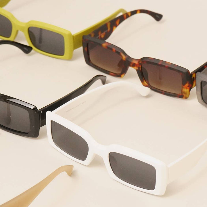 Assorted Acetate Rectangle Fashion Sunglasses - The Village Retail