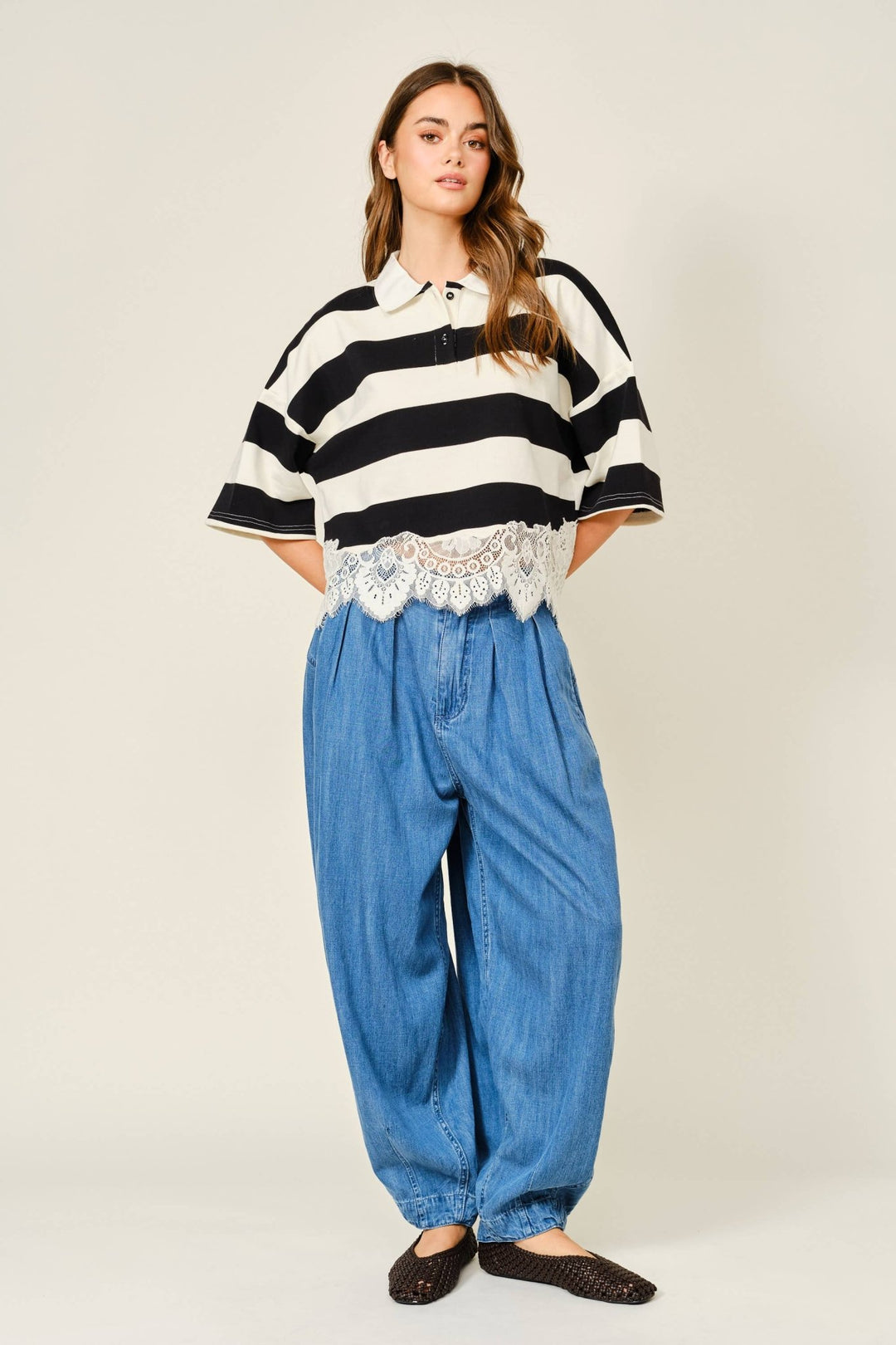 BALLOON DENIM PANTS - The Village Retail